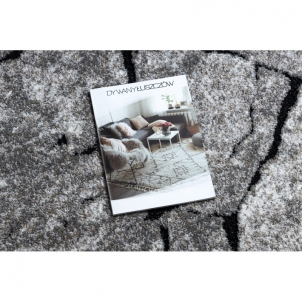 Pilkas kilimas su akmens raštu COZY | 80x150 cm 