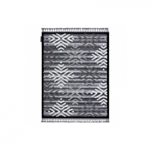 Pilkas kilimas su juodais akcentais MAROC | 140x190 cm 