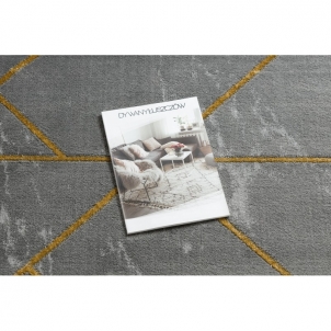 Pilkas marmuro rašto kilimas su aukso akcentais EMERALD | 180x270 cm 