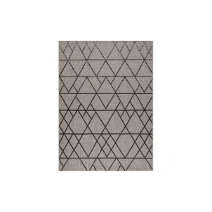 Pilkas sizalio kilimas FLOORLUX Geometry | 60x110 cm