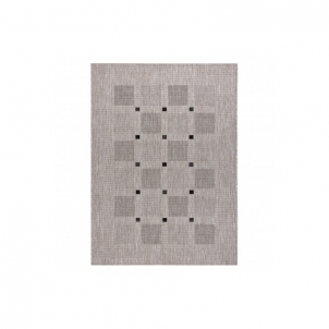 Pilkas sizalio kilimas su geometriniais motyvais FLOORLUX | 160x230 cm