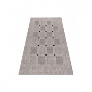 Pilkas sizalio kilimas su geometriniais motyvais FLOORLUX | 160x230 cm