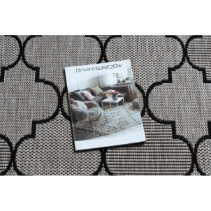 Pilkas sizalio kilimas su marokietiškais motyvais FLOORLUX | 160x230 cm 