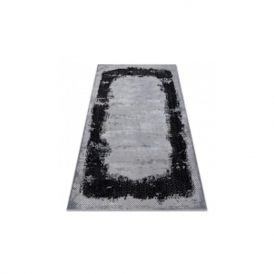 Pilkas struktūrinis kilimas su juodais akcentais CORE | 140x190 cm 