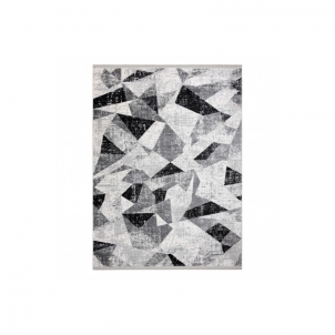 Pilkas su juodais trikampėliais kilimas TULS | 160x220 cm 