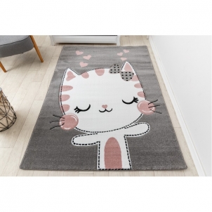 Pilkos spalvos kilimas PETIT KITTY | 120x170 cm