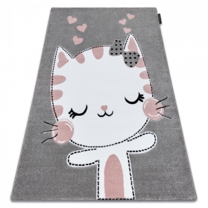 Pilkos spalvos kilimas PETIT KITTY | 120x170 cm