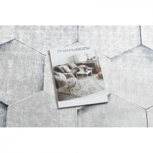 Pilkos spalvos kilimas su 3D raštu ANDRE Korys | 160x220 cm 