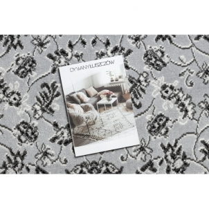 Pilkos spalvos kilimas su gėlių ornamentais KLASYK | 120x170 cm 
