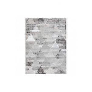 Pilkų atspalvių kilimas LIRA Trikampiai | 240x330 cm 