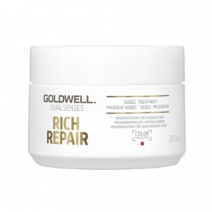 Plaukų kaukė Goldwell Mask for Dry and Damaged Hair Dualsenses Rich Repair (60Sec Treatment) 500 ml Kaukės plaukams