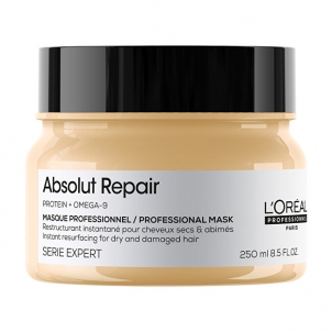 Plaukų kaukė L´Oréal Professionnel Serie Expert Absolut Repair Gold Quinoa + Protein Intensive Regenerating Mask for Damaged Hair (Instant Resurfacing Mask) - 250 ml Līdzekļi matu uzlabošanai