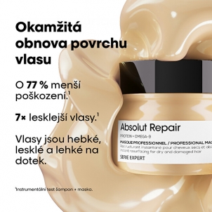 Plaukų kaukė L´Oréal Professionnel Serie Expert Absolut Repair Gold Quinoa + Protein Intensive Regenerating Mask for Damaged Hair (Instant Resurfacing Mask) - 250 ml