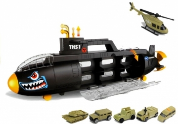 Povandeninis laivas su transporto priemonėmis „Shark 5“ Ships and boats for kids