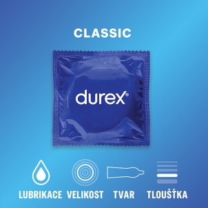 Prezervatyvai Durex Kondomy Classic