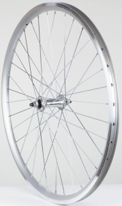 Priekinis ratas 26 Alu įvorė, DoubleWall silver ratlankis 30mm Velosipēdu riteņus, riepas un to detaļas