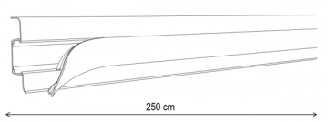 PVC Grindjuostė ESQUERO (2,5m*66,6mm*21,9mm) 604 Bianco platanas