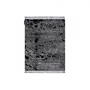 Raštuotas juodas kilimas MAROC | 120x170 cm 