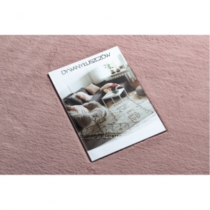Rožinis kailio imitacijos kilimas BUNNY | 200x290 cm 