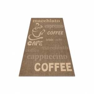 Rudas sizalio kilimas FLOORLUX Coffee | 120x170 cm