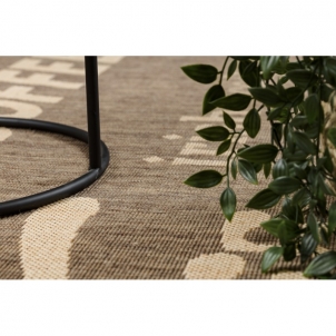 Rudas sizalio kilimas FLOORLUX Coffee | 80x150 cm