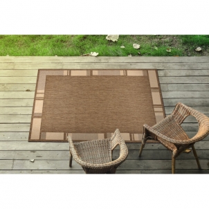 Rudas sizalio kilimas su smėlio spalvos kraštine FLOORLUX | 80x150 cm