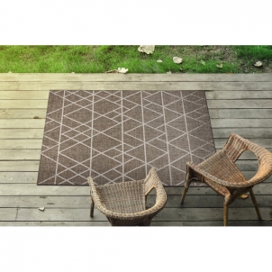 Rudos spalvos sizalio kilimas FLOORLUX Geometry | 160x230 cm