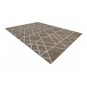 Rudos spalvos sizalio kilimas FLOORLUX Geometry | 160x230 cm