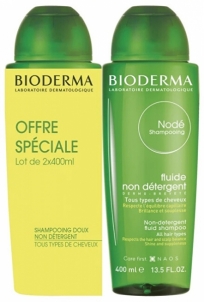 Šampūnas Bioderma Set of gentle shampoos for daily use Nodé Non Detergent Fluid Shampoo Duo Шампуни для волос