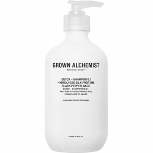 Šampūnas Grown Alchemist Hydrolyzed Silk Protein Detoxifying Shampoo, Lycopene, Sage (Detox Shampoo) - 500 ml Šampūni