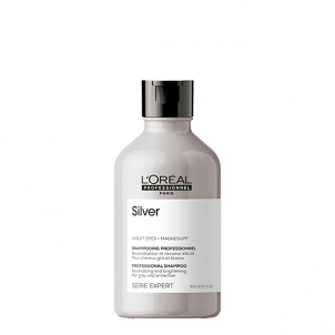 Šampūnas L´Oréal Professionnel Silver Shampoo for Gray and White Hair Magnesium Silver ( Neutral ising Shampoo For Grey And White Hair ) - 500 ml Šampūnai plaukams