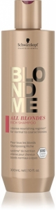 Schwarzkopf Professional Shampoo for normal and strong blonde hair BLONDME All Blonde s (Rich Shampoo) - 1000 ml Šampūni