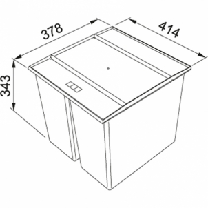 Šiukšliadėžė FRANKE Sorter 760 Motion, 2x18l.+2x8l.