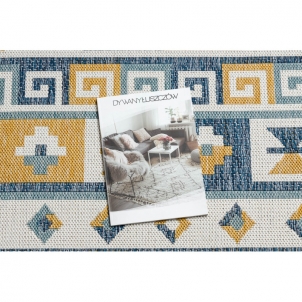 Sizalio kilimas su mėlynais akcentais COOPER Etno | 180x270 cm 