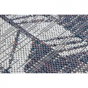 Sizalio kilimas su mėlynais raštais SION Chevron | 160x220 cm