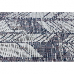 Sizalio kilimas su mėlynais raštais SION Chevron | 160x220 cm