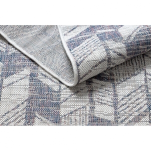 Sizalio kilimas su mėlynais raštais SION Chevron | 180x270 cm