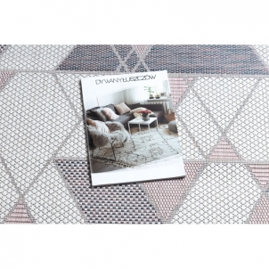Sizalio kilimas su rožinės spalvos efektais SION Trikampiai | 120x170 cm 