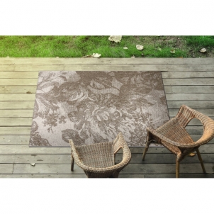 Smėlio spalvos sizalio kilimas FLOORLUX GĖLĖS | 60x110 cm