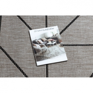 Smėlio spalvos sizalio kilimas su geometriniais motyvais FLOORLUX | 140x200 cm 