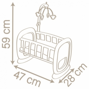 Smoby lėlės lopšys su karusele