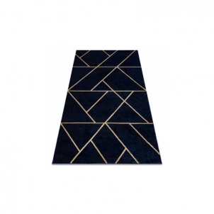 Tamsiai mėlynas kilimas su aukso akcentais EMERALD Glamour | 180x270 cm 