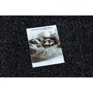 Tamsiai pilkas kilimas su kutais kraštuose BERBER | 80x150 cm 
