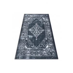 Tamsiai pilkas kilimas su ornamentais ANTIKA | 80x150 cm