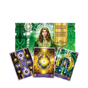 Taro kortos Celestial Frequencies Oracle Cards and Healing Activators Oracle kortos Schiffer Publishing