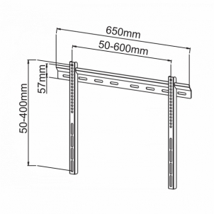 Televizoriaus laikiklis Sbox Fixed Wall Display Stand 40-65 50kg PLB-114B