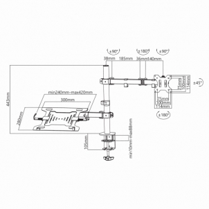 Televizoriaus laikiklis Sbox LCD-LM01