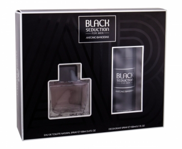 Tualetinis vanduo Antonio Banderas Seduction in Black Eau de Toilette 100ml (Rinkinys 2) Kvepalai vyrams