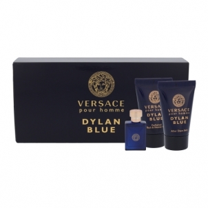 Tualetinis vanduo Versace Pour Homme Dylan Blue Edt 5 ml + Shower Gel 25 ml + Aftershave Balm 25 ml (Rinkinys) Духи для мужчин