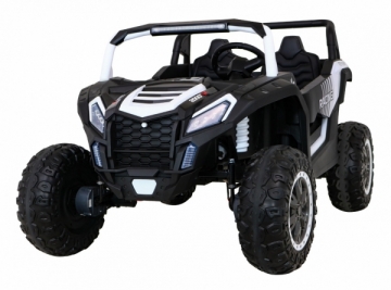 Vaikiškas dvivietis elektromobilis - Buggy ATV Racing, baltas 